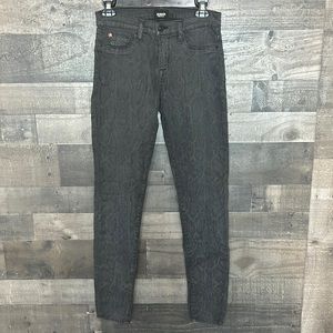 Gray Snake Print Hudson Skinny Jeans